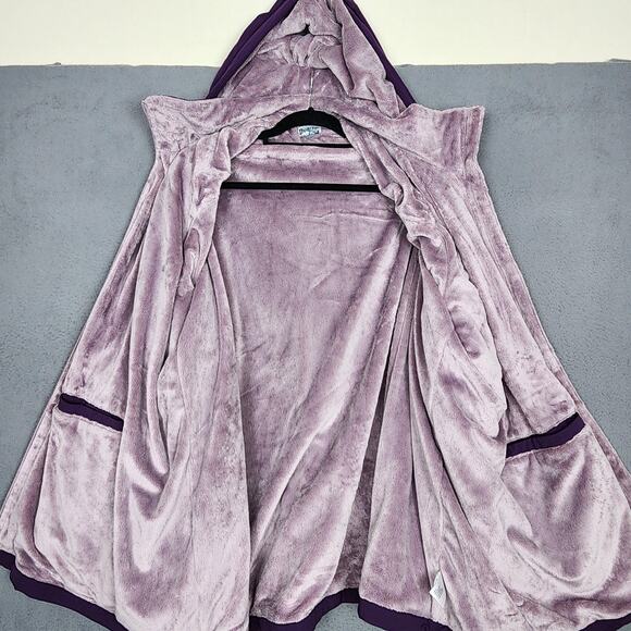 Duluth Trading Co Jacket Womens XL Purple Softshell Hooded Faux Fur Lined Zip - Picture 10 of 14
